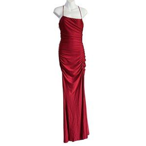 Lovely Day | Women's Lucia KS Rusched Spa Gown | Wine | Size Large